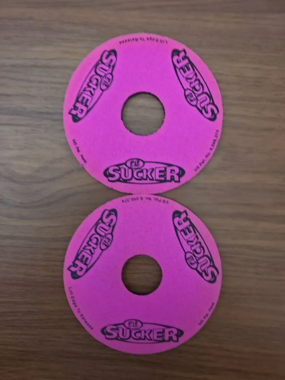 L'il Sucker Set Of 2 Pink Round Drink Holder Coaster Suction 4